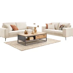 Pronto Wonen 2,5 zitsbank Barrio ecru 2x70 basic comfort