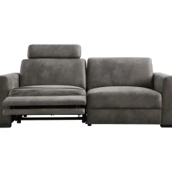 Outlet Pronto Wonen 3 zitsbank Muscolo donkergrijs relaxfunctie supreme comfort