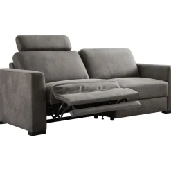 Outlet Pronto Wonen 3 zitsbank Muscolo donkergrijs relaxfunctie supreme comfort