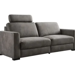 Outlet Pronto Wonen 3 zitsbank Muscolo donkergrijs relaxfunctie supreme comfort