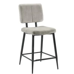 Pronto Wonen Barkruk Gento velvet lichtgrijs
