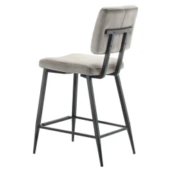 Pronto Wonen Barkruk Gento velvet lichtgrijs