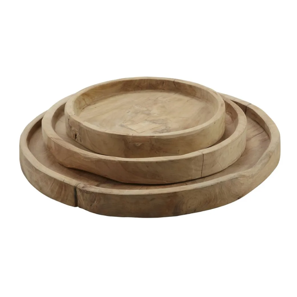 Best Pronto Wonen Dienblad Scaffale rond 40 teak wortel