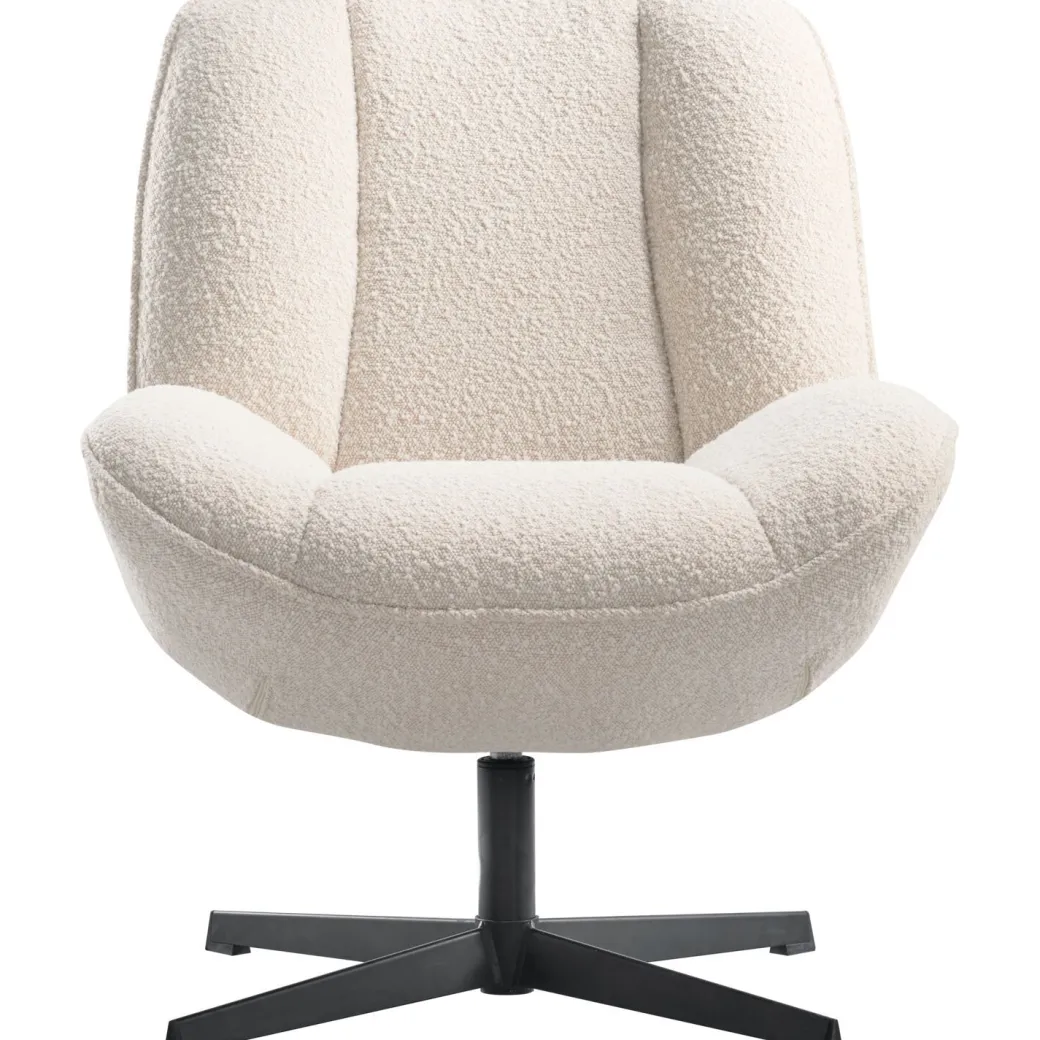 Outlet Pronto Wonen Draaifauteuil Fortenza ecru