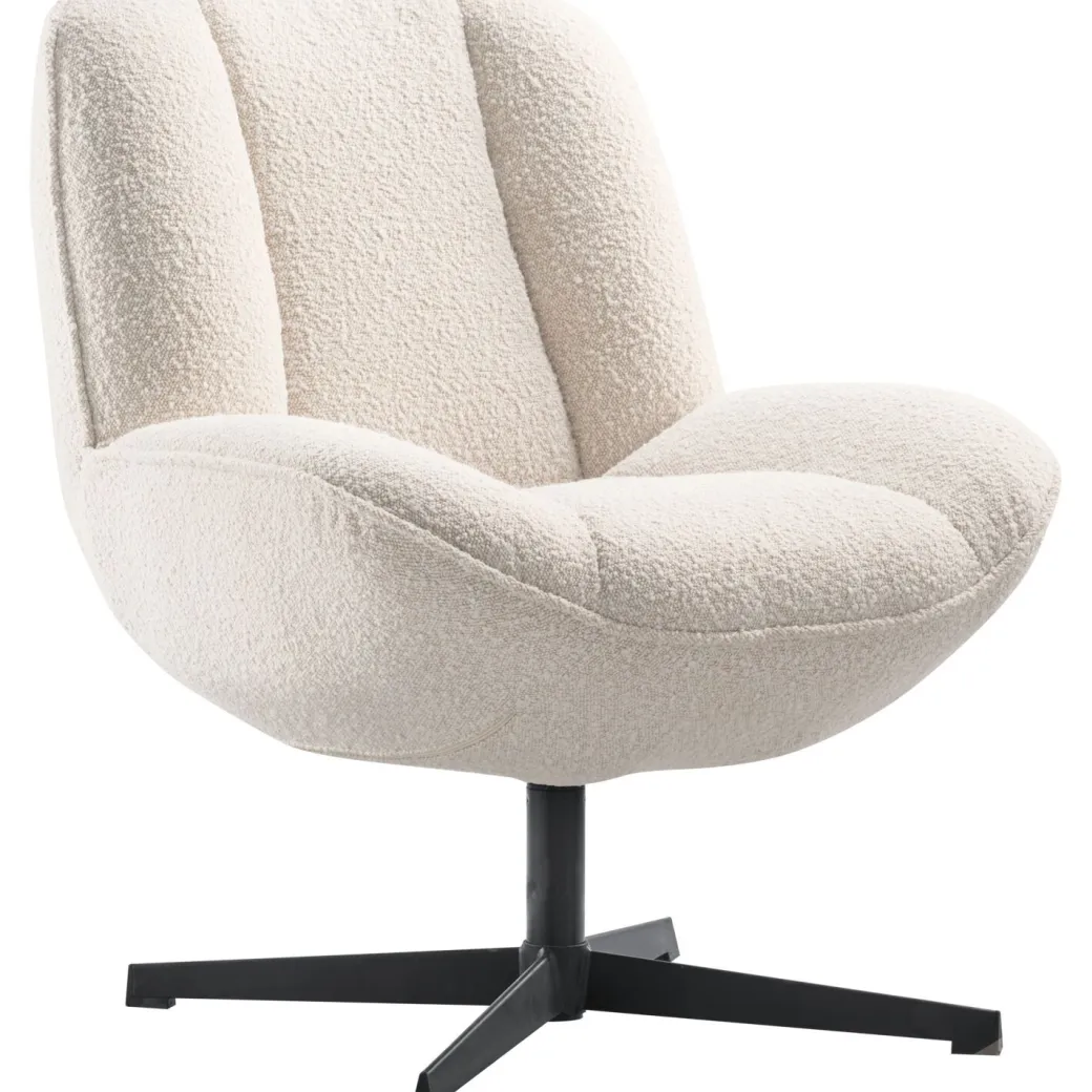 Outlet Pronto Wonen Draaifauteuil Fortenza ecru
