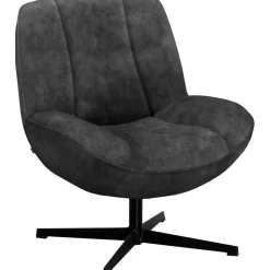 Sale Pronto Wonen Draaifauteuil Fortenza velvet antraciet