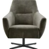 New Pronto Wonen Draaifauteuil Gudo velvet donkergroen
