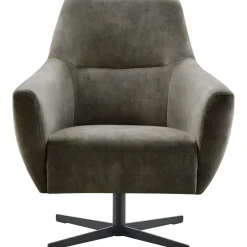 New Pronto Wonen Draaifauteuil Gudo velvet donkergroen