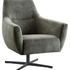 New Pronto Wonen Draaifauteuil Gudo velvet donkergroen