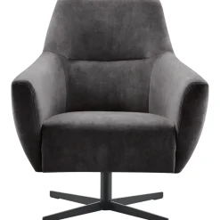 Discount Pronto Wonen Draaifauteuil Gudo velvet antraciet