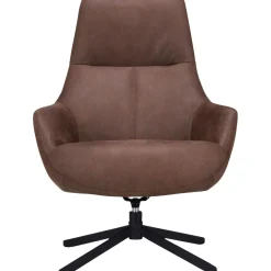 Outlet Pronto Wonen Draaifauteuil Vaneze microleder bruin