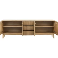 Best Pronto Wonen Dressoir Arrosto eikenhout 76x225x45 cm light roast