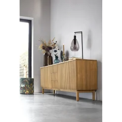 Best Pronto Wonen Dressoir Arrosto eikenhout 76x225x45 cm light roast