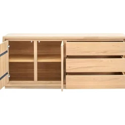 Outlet Pronto Wonen Dressoir Lavio (164 cm) eiken naturel grijs