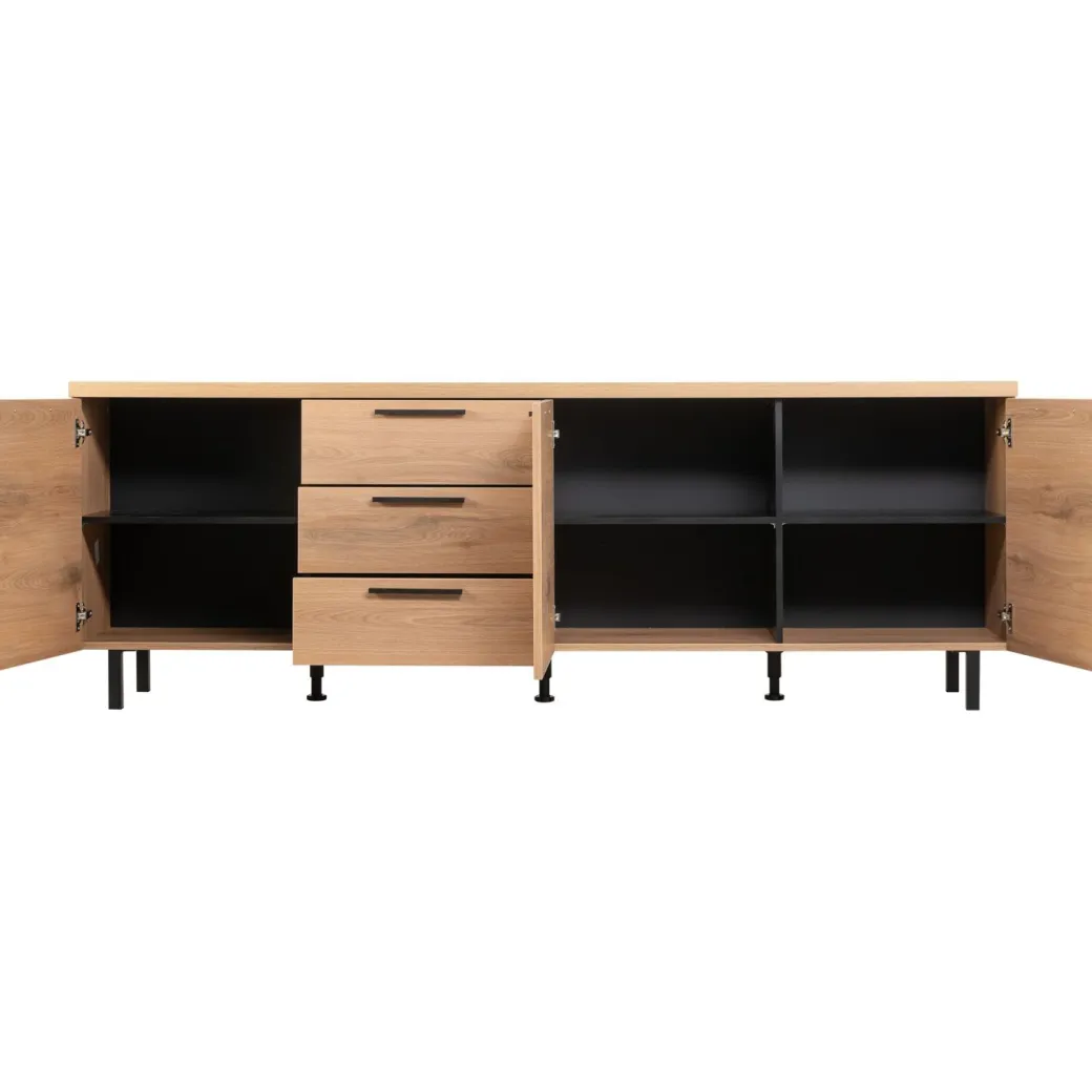 Sale Pronto Wonen Dressoir Paranno 77x220x42 cm bruin