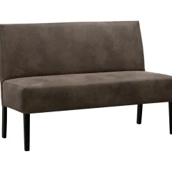 Outlet Pronto Wonen Eetkamerbank Avanza 130 cm microleder donkergrijs