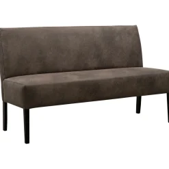Outlet Pronto Wonen Eetkamerbank Avanza 150 cm microleder donkergrijs