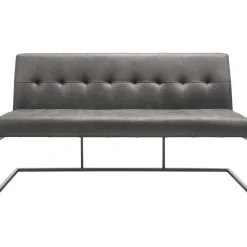 Online Pronto Wonen Eetkamerbank Oro 170 cm microleder donkergrijs