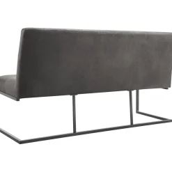 Online Pronto Wonen Eetkamerbank Oro 170 cm microleder donkergrijs