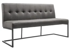 Online Pronto Wonen Eetkamerbank Oro 170 cm microleder donkergrijs