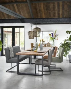 New Pronto Wonen Eetkamerbank Parantino 170 cm groen