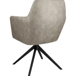 Online Pronto Wonen Eetkamerstoel Balestro draaibaar microleder donkerbeige