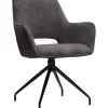 Pronto Wonen Eetkamerstoel Buco draaibaar velvet donkergrijs