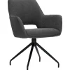 New Pronto Wonen Eetkamerstoel Buco draaibaar bouclé donkergrijs