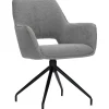 Pronto Wonen Eetkamerstoel Buco draaibaar bouclé grijs