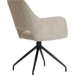 Best Pronto Wonen Eetkamerstoel Buco draaibaar bouclé beige
