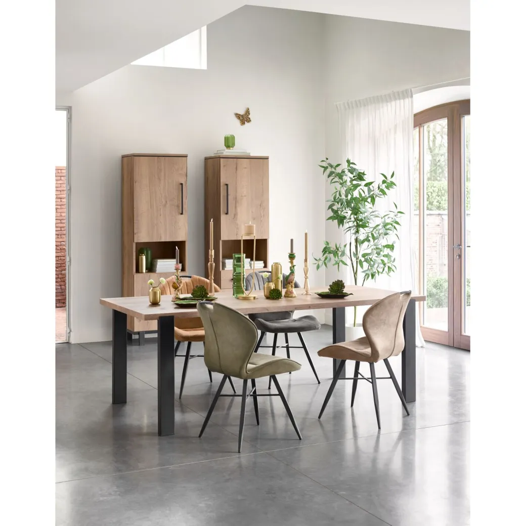 New Pronto Wonen Eetkamerstoel Castione microvezel taupe