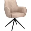 Discount Pronto Wonen Eetkamerstoel Dordona draaibaar microleder beige