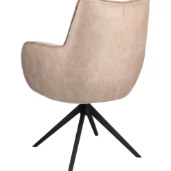 Discount Pronto Wonen Eetkamerstoel Dordona draaibaar microleder beige