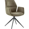 Discount Pronto Wonen Eetkamerstoel Faido microvezel groen poot zwart