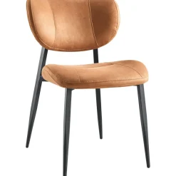 Discount Pronto Wonen Eetkamerstoel Gomba microvezel cognac