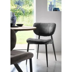 Best Pronto Wonen Eetkamerstoel Gomba velvet antraciet