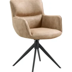 Clearance Pronto Wonen Eetkamerstoel Lasanto draaibaar microvezel taupe