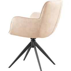 Outlet Pronto Wonen Eetkamerstoel Lasanto draaibaar microvezel beige