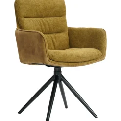 Best Pronto Wonen Eetkamerstoel Letta draaibaar velvet okergeel