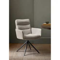 Pronto Wonen Eetkamerstoel Letta draaibaar velvet beige