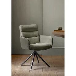New Pronto Wonen Eetkamerstoel Letta draaibaar velvet donkergroen