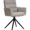 New Pronto Wonen Eetkamerstoel Letta draaibaar velvet lichtgrijs