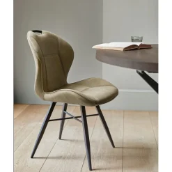 Online Pronto Wonen Eetkamerstoel Loana microvezel groen