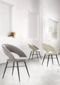 New Pronto Wonen Eetkamerstoel Marasino bouclé ecru