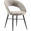 Hot Pronto Wonen Eetkamerstoel Marasino velvet lichtgrijs