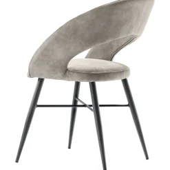 Hot Pronto Wonen Eetkamerstoel Marasino velvet lichtgrijs