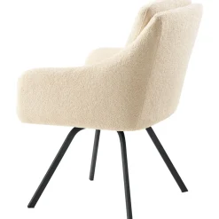 Best Pronto Wonen Eetkamerstoel Meltina draaibaar bouclé beige