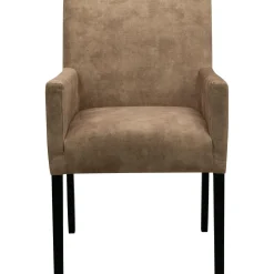 Clearance Pronto Wonen Eetkamerstoel met armleuning Avanza velvet beige