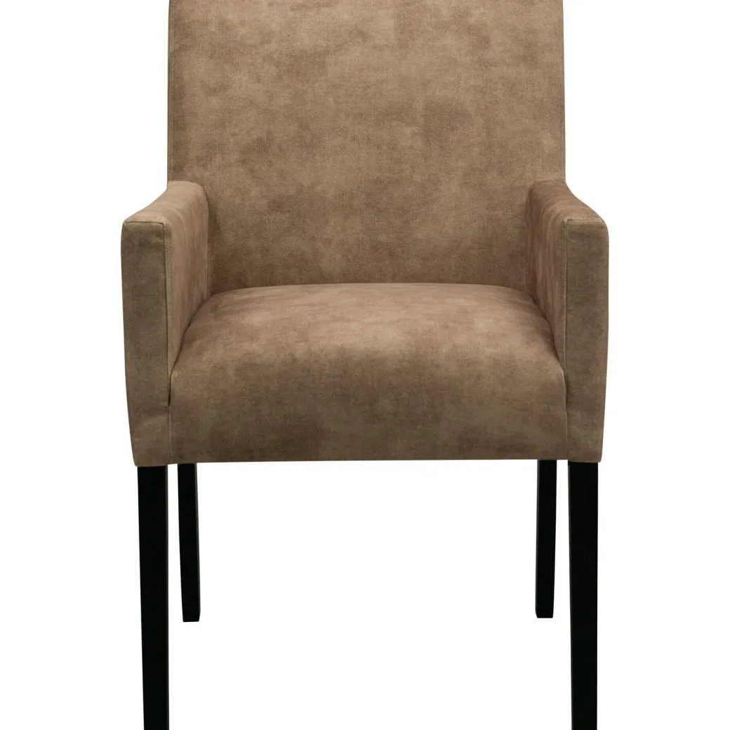Clearance Pronto Wonen Eetkamerstoel met armleuning Avanza velvet beige