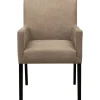 Hot Pronto Wonen Eetkamerstoel met armleuning Avanza microleder grijs